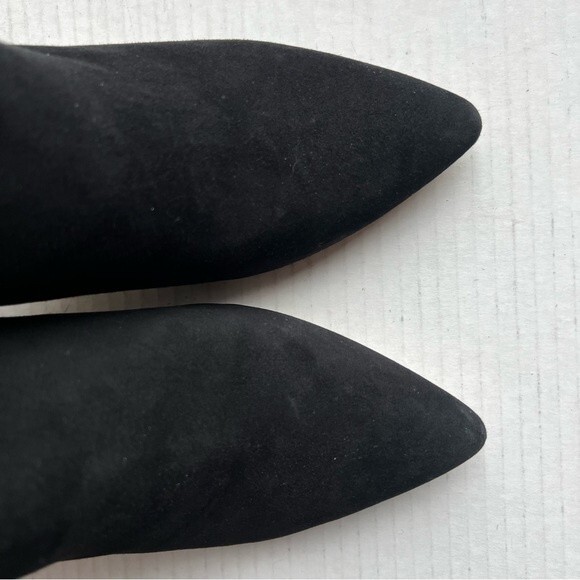 Chelsea & Violet Miley Black Suede Block Heel Ankle Boots w/ Gold Rivets Sz 8.5 - Picture 14 of 14